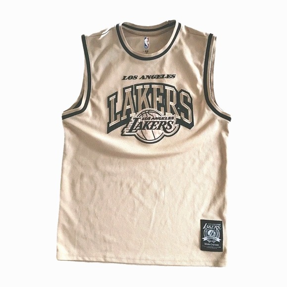 NBA Other - NBA LOS ANGELES LAKERS TAN BASKETBALL JERSEY YOUTH SIZE MED